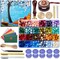 Wax Seal Kit with Gift Box, 624 Pcs Wax Seal Beads with 2 Pcs Wax Seal Stamps, Sealing Wax Warmer, Wax Seal Metallic Pen, Envelope, Candles, Wax Seal Stamp Kit for Gift and Craft